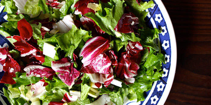 Winter Greens with Garlicky Vinaigrette