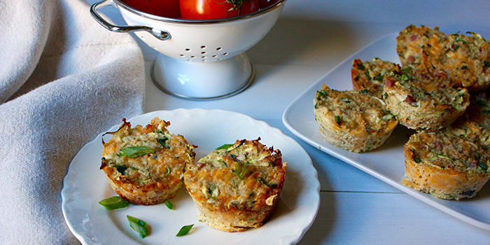 Zucchini, Ham, and Cheese Quinoa Cups