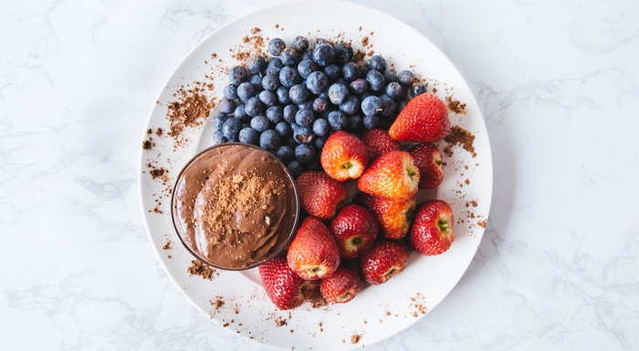 Dark Chocolate Peanut Butter Fruit Dip
