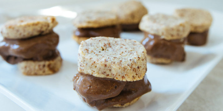 Chocolate Peanut Butter Ice Cream Sandwiches