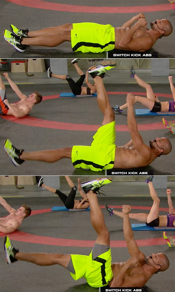 best abs exercises men and woman switch kick abs shaun t insanity max 30