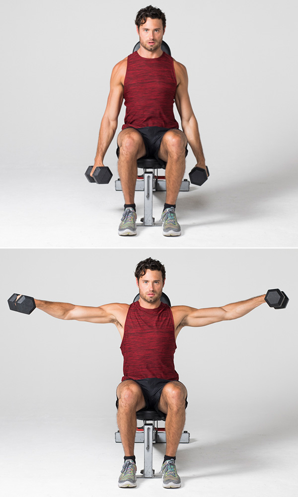 Seated Dumbbell Side Lateral Raise