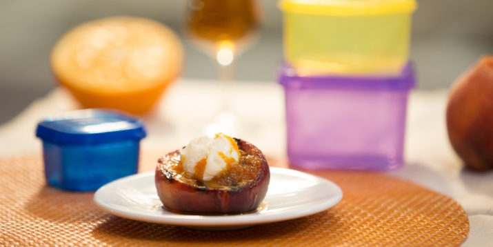 FIXATE Grilled Peaches With Mascarpone