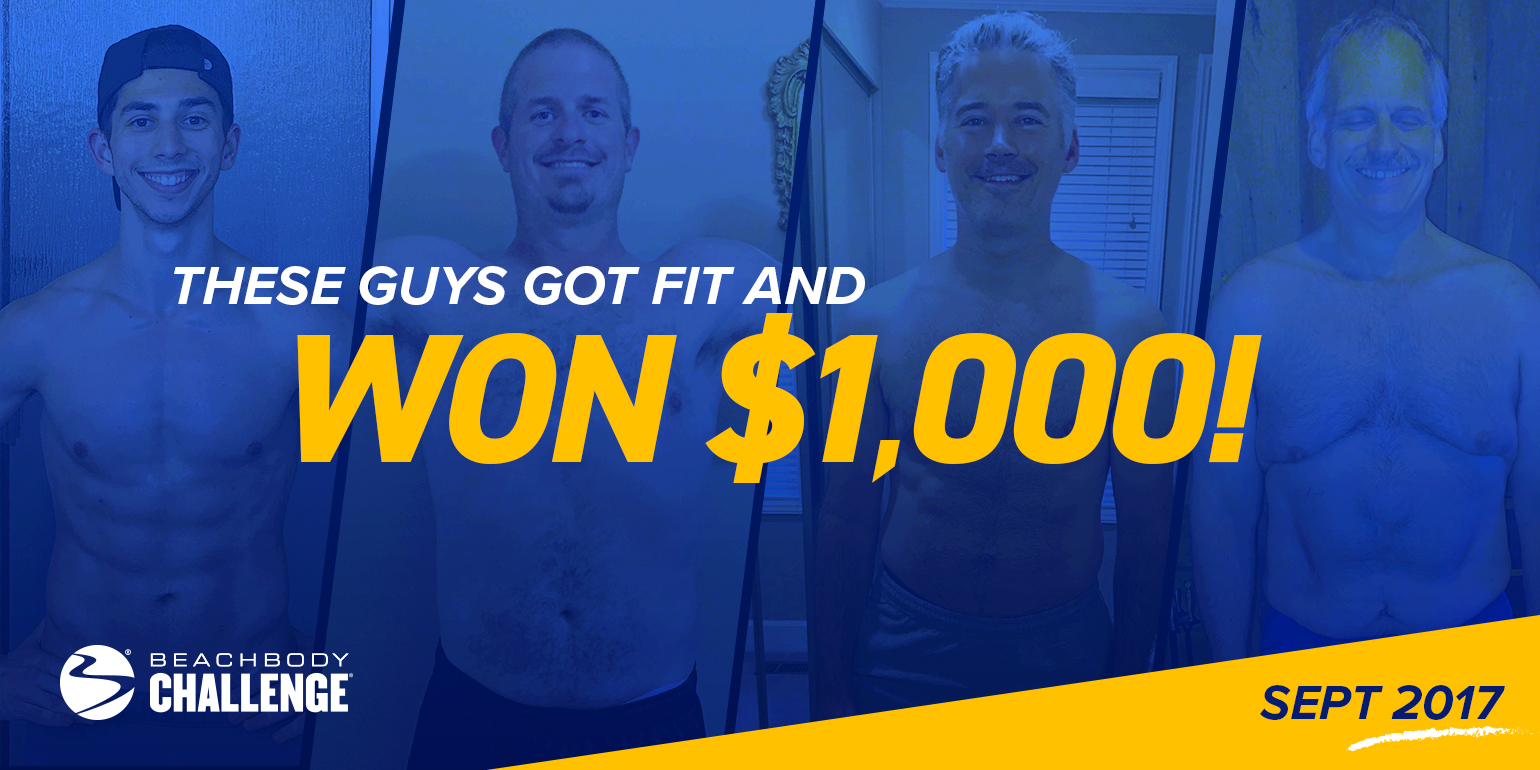Male Beachbody Challenge Winners, Sept 2017 BODi