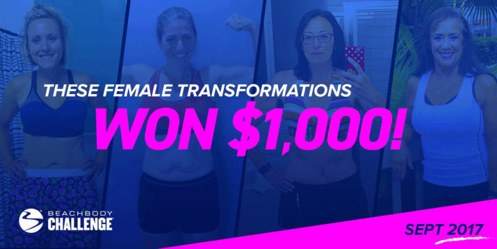 Female Beachbody Challenge Winners, Sept 2017