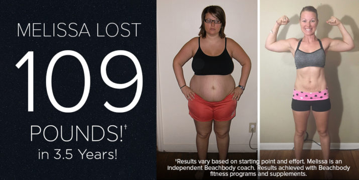 Beachbody Results: Melissa L. Lost 109 Pounds in 3.5 Years!