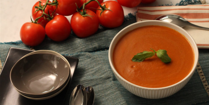 Creamy Tomato Soup With Grilled Cheese