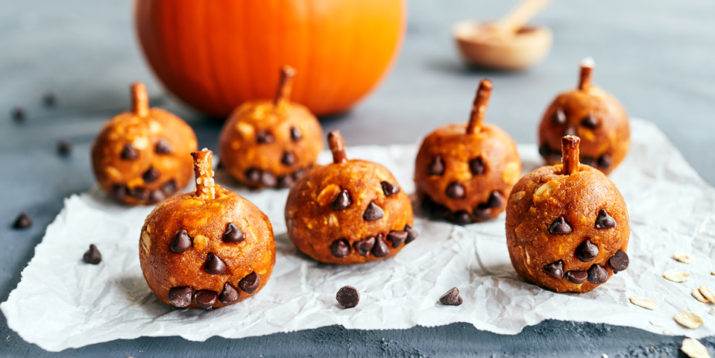 Jack-O’-Lantern Protein Balls