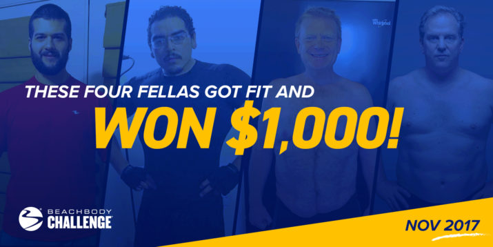 Male Beachbody Challenge Winners, Nov 2017