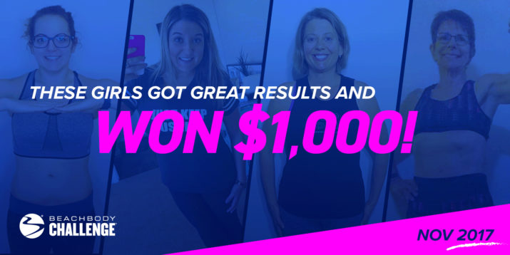 Female Beachbody Challenge Winners, Nov 2017