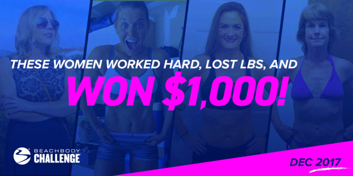 Female Beachbody Challenge Winners, Dec 2017