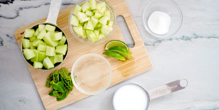Melon Mint Soup With Collagen Boost