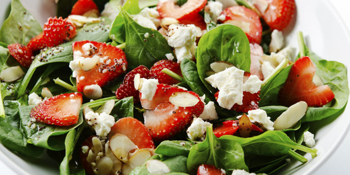 Strawberry Salad With Spinach and Feta