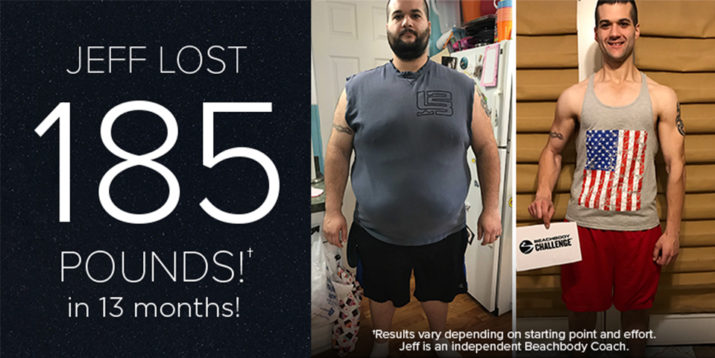 Jeff Lost 185 Pounds in 13 Months With P90X