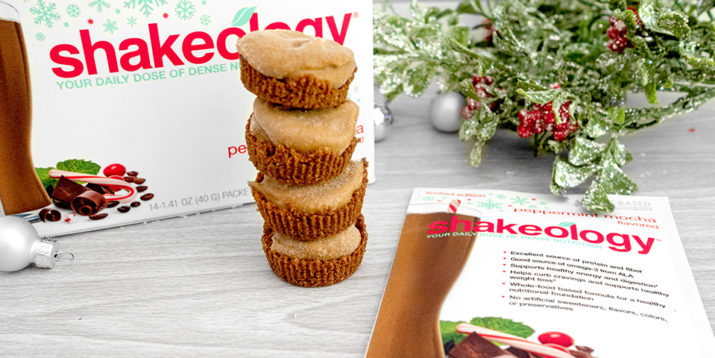 Peppermint Mocha Shakeology Mini Vegan Cheesecakes
