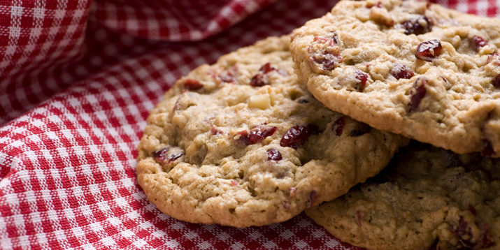 Cookies à l’avoine, aux Raisins secs et aux Cranberries