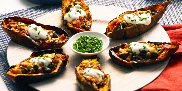 FIXATE Loaded Sweet Potato Skins