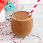 Cafe Latte Whey Shakeology shake in a glass