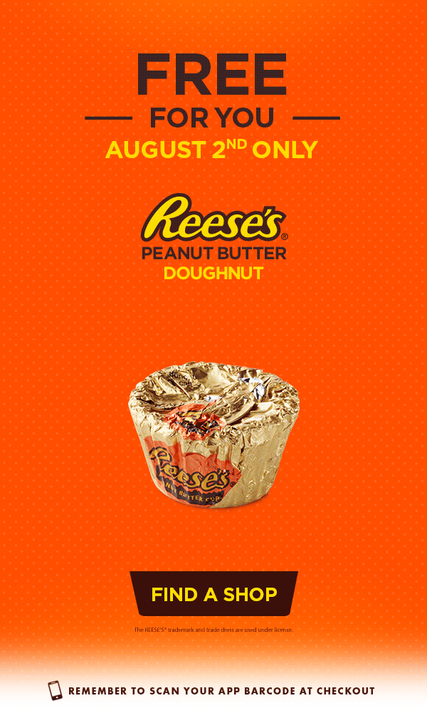 Free Reese's Peanut Butter Doughnut 8/2! Lipstick Alley