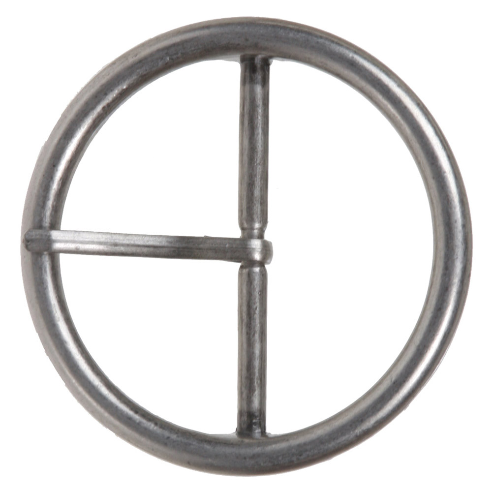 2 3/8&Prime; (60 mm) Single Prong Round Circle Center Bar Belt Buckle