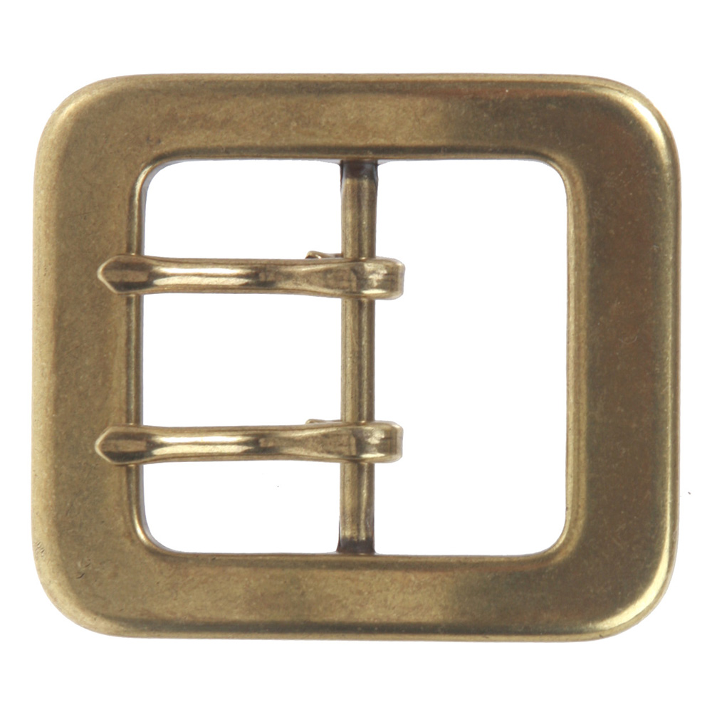 1 1/2&Prime; (40 mm) Rectangular Center Bar Double Prong Belt Buckle