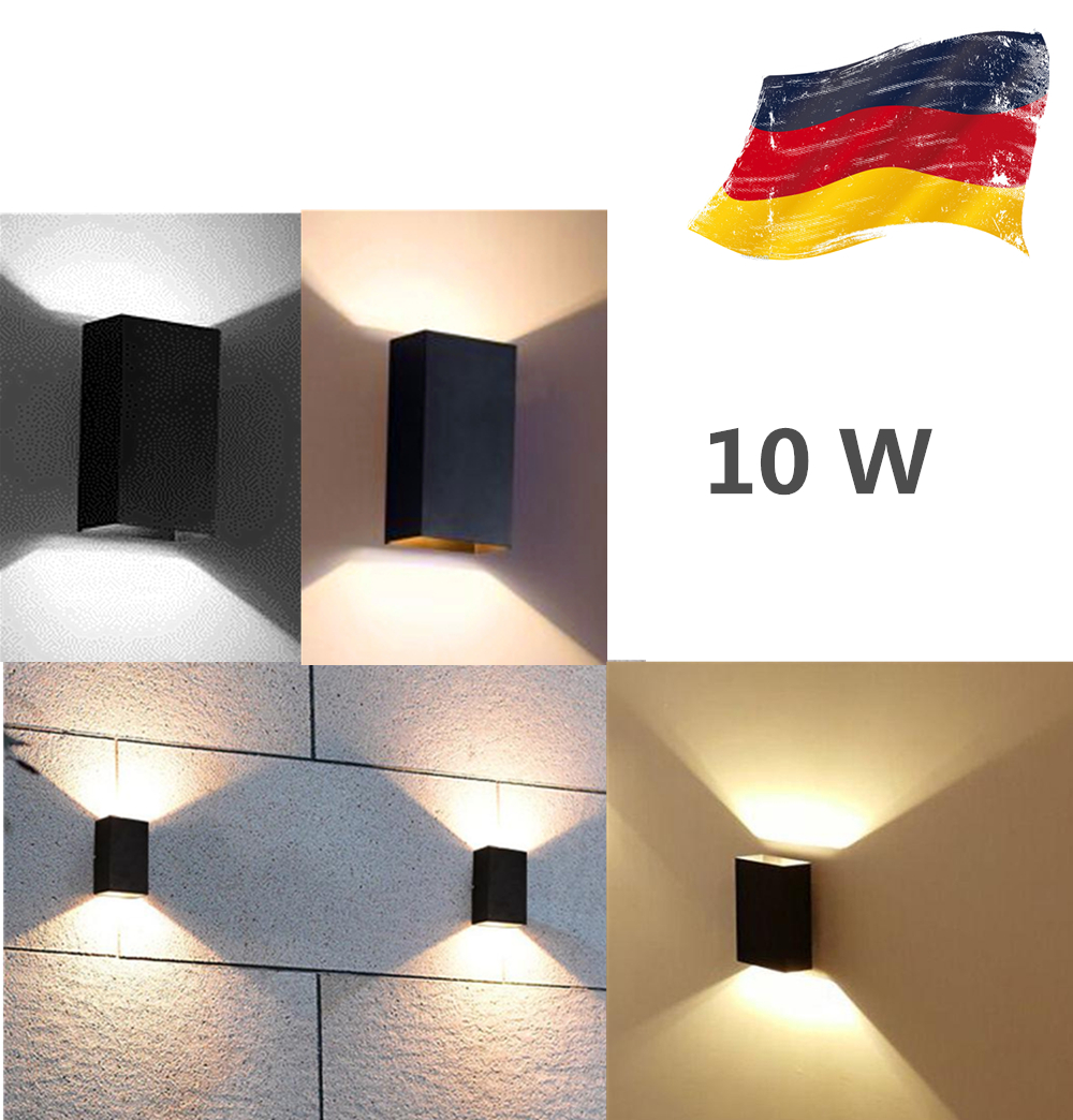 10W LED Wandleuchte Wandlampe Fassadenlampe UP-Down-Leuchte Garten
