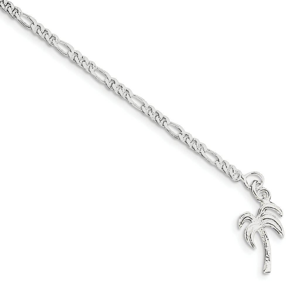 Sterling Silver Palm Tree Anklet