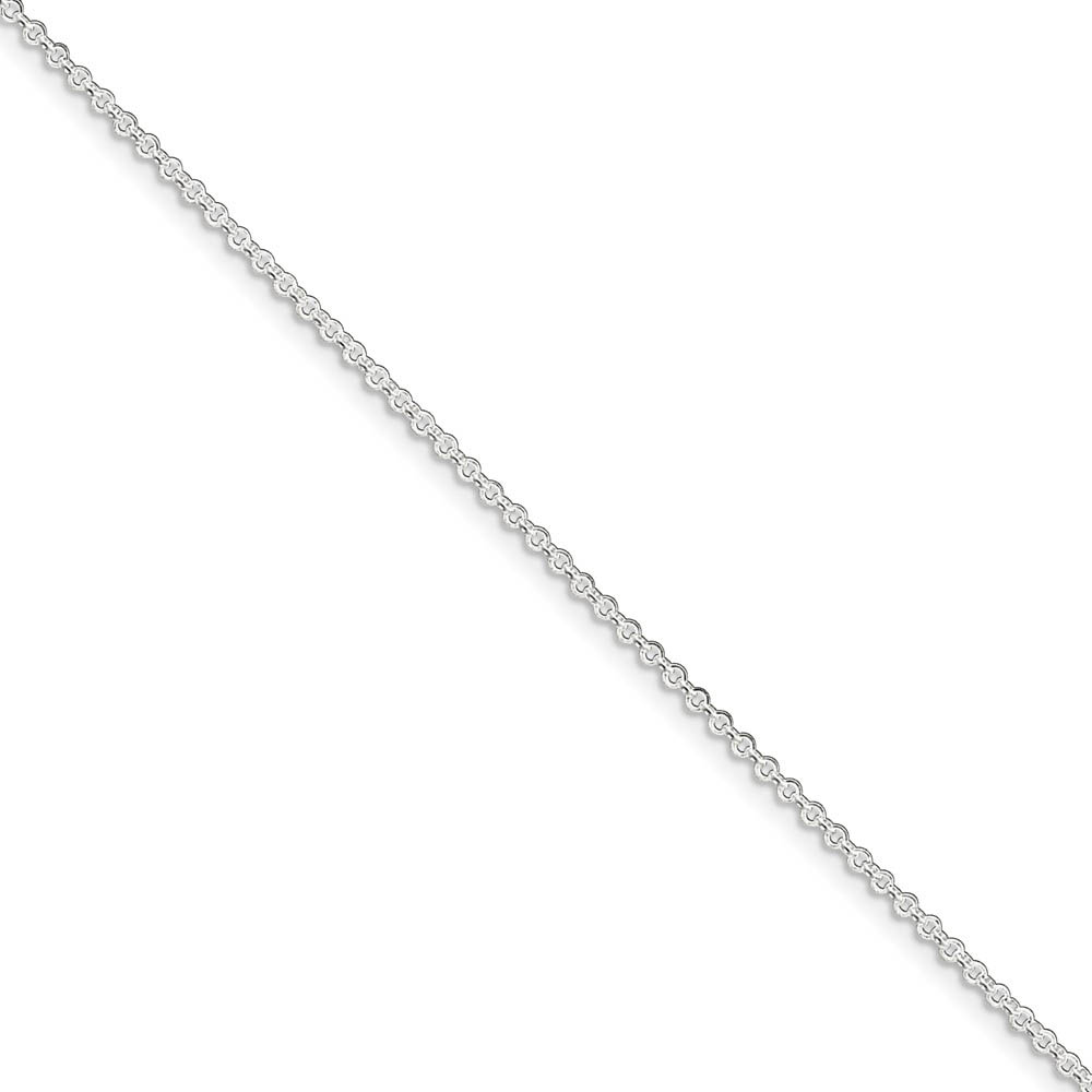 Sterling Silver 1.5mm Rolo Chain Anklet, 9 Inch