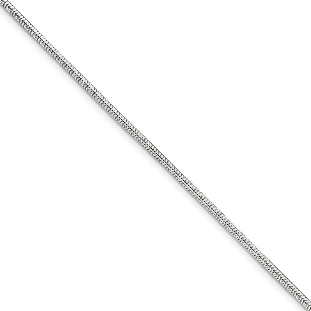 Sterling Silver 2mm, Snake Chain Anklet, 9 Inch