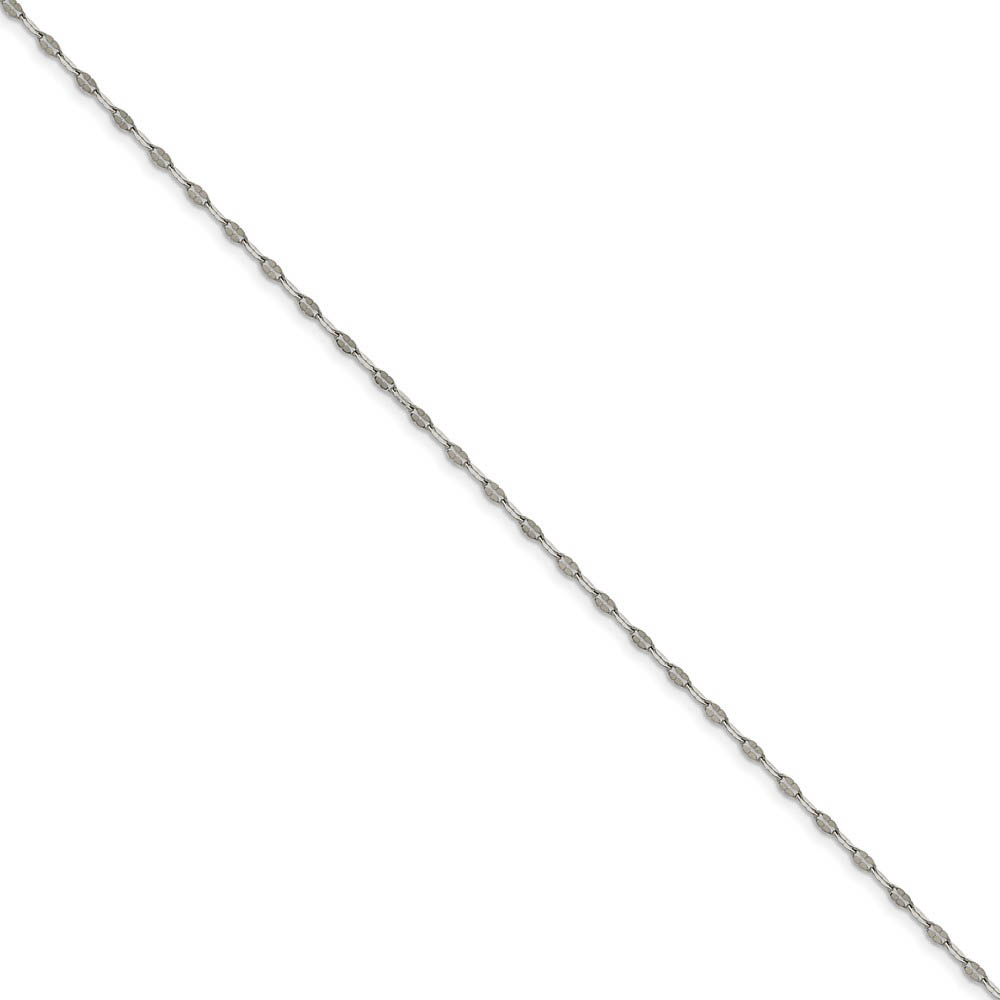 Stainless Steel 2.5mm Polished Fancy Cable Link Anklet