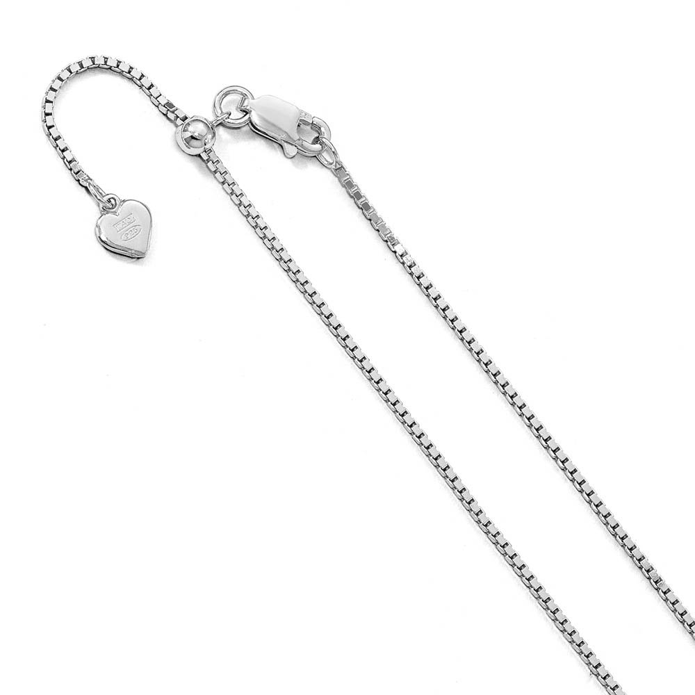 Sterling Silver Adjustable 1.2mm Box Chain Anklet