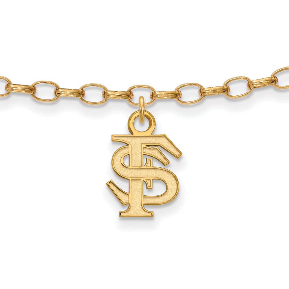 14k Gold Plated Sterling Silver Florida State U. Anklet