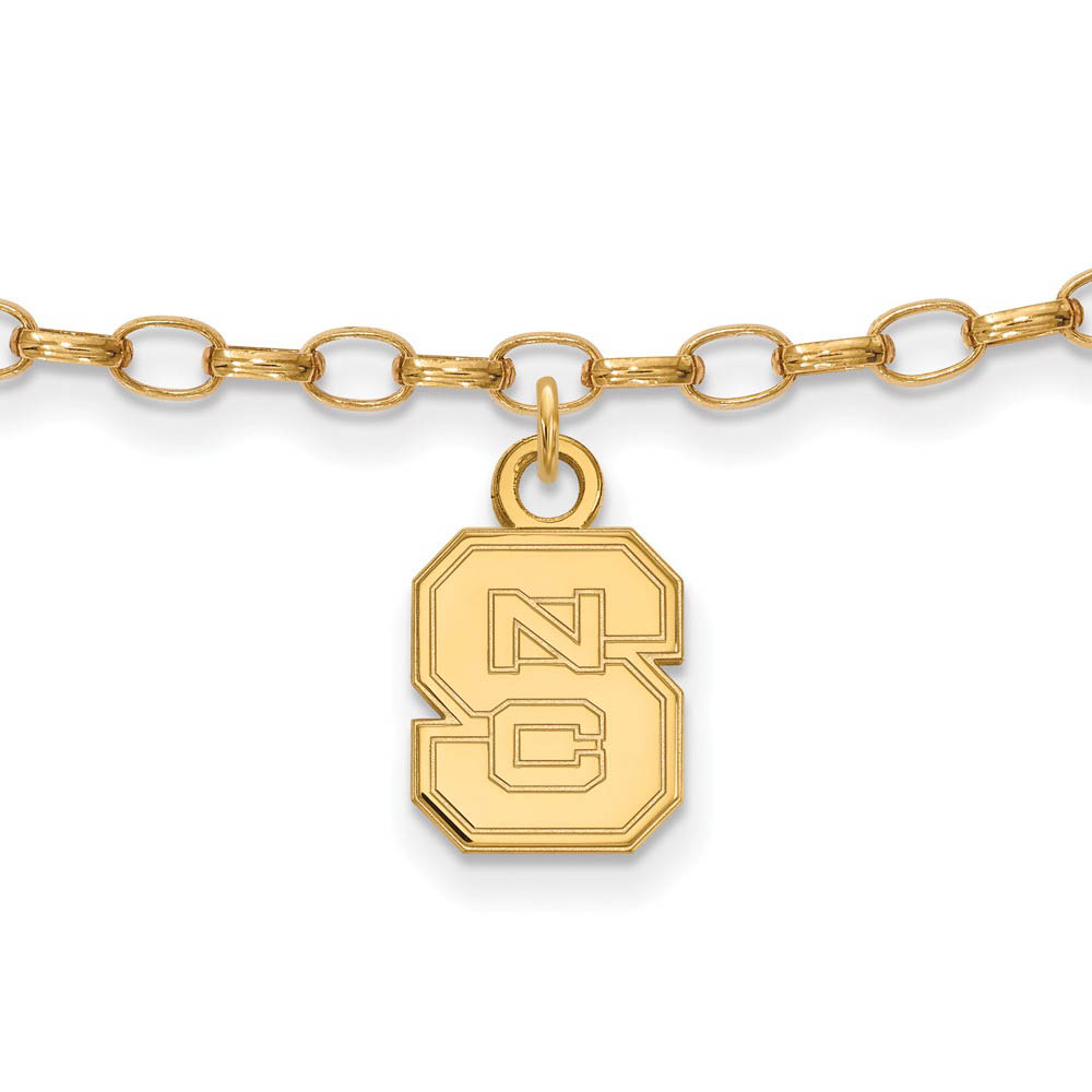 14k Gold Plated Silver North Carolina State Univ. Anklet