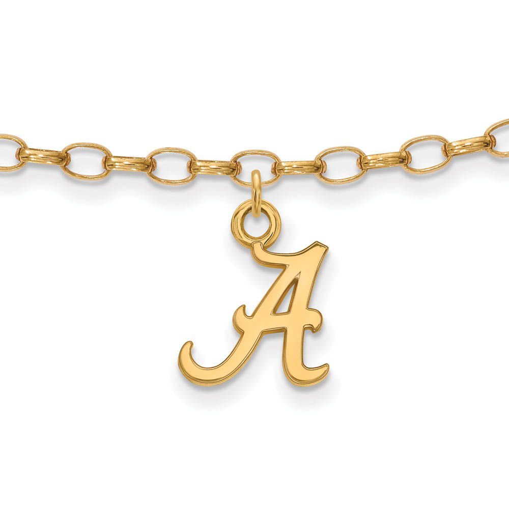 14k Gold Plated Sterling Silver Univ. of Alabama Anklet