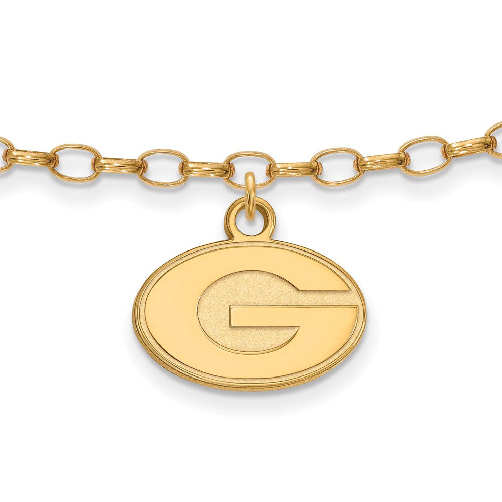 14k Gold Plated Sterling Silver Univ. of Georgia Anklet