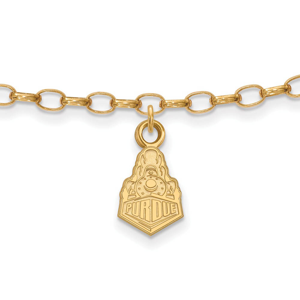 14k Gold Plated Sterling Silver Purdue Anklet