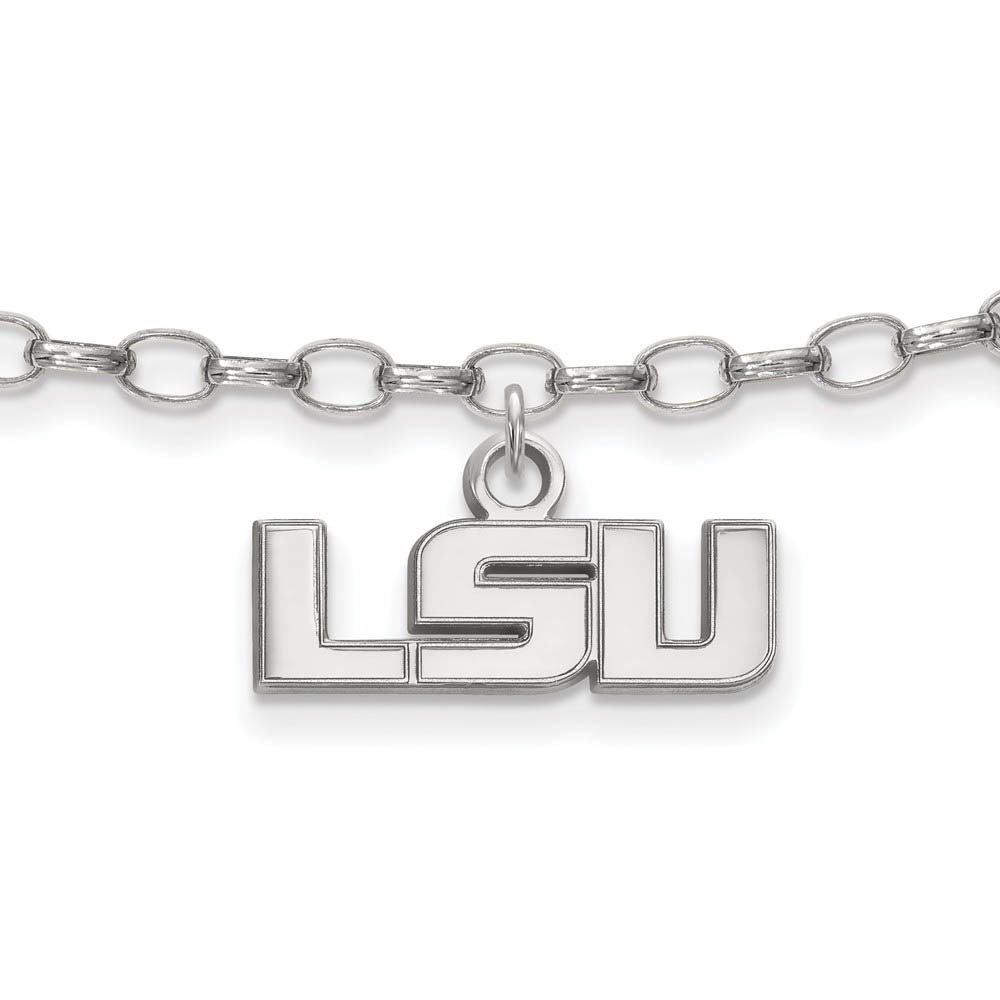 Sterling Silver Louisiana State University Anklet