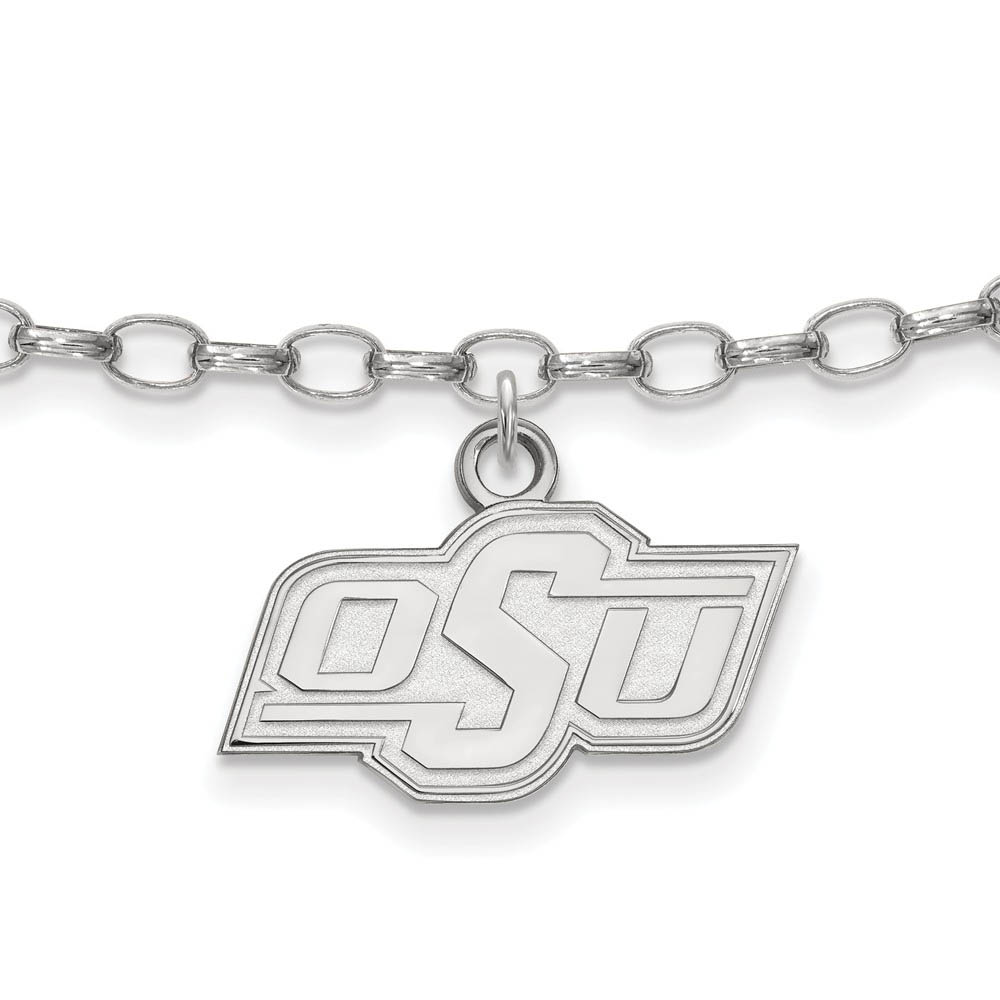 Sterling Silver Oklahoma State University Anklet