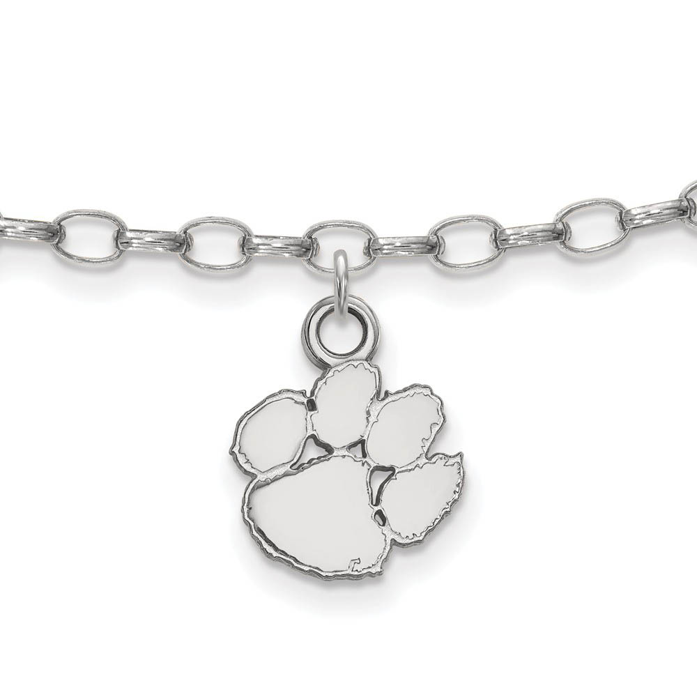 Sterling Silver Clemson University Anklet