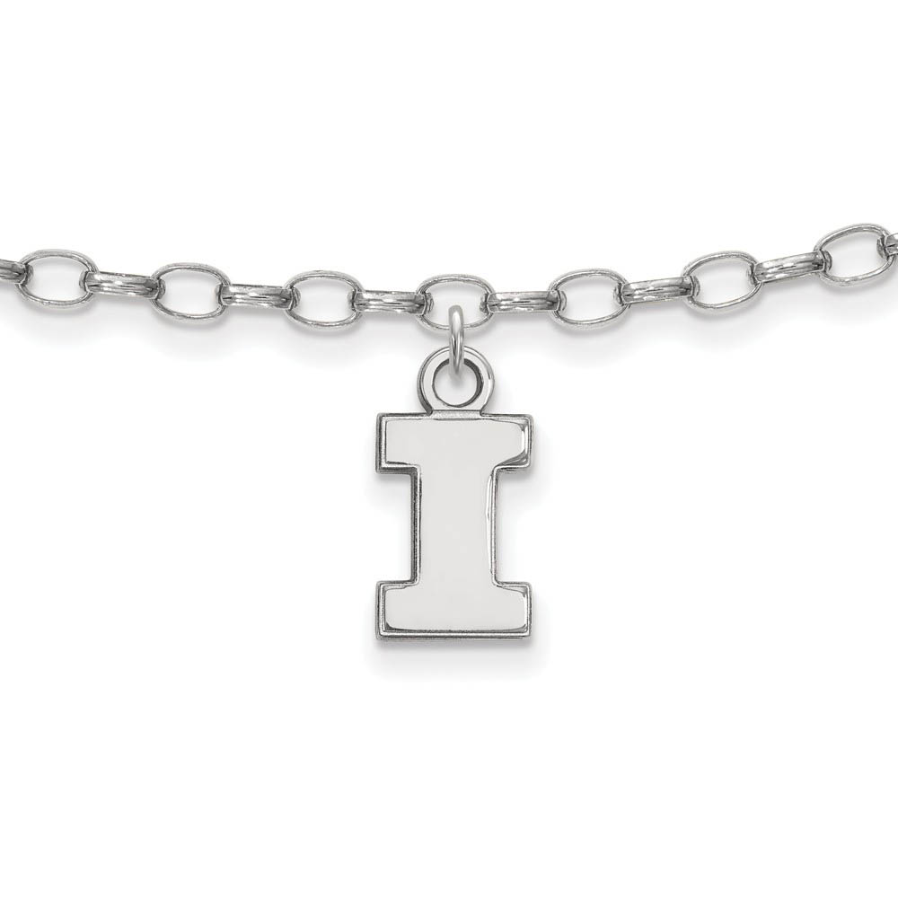 Sterling Silver University of Illinois Anklet