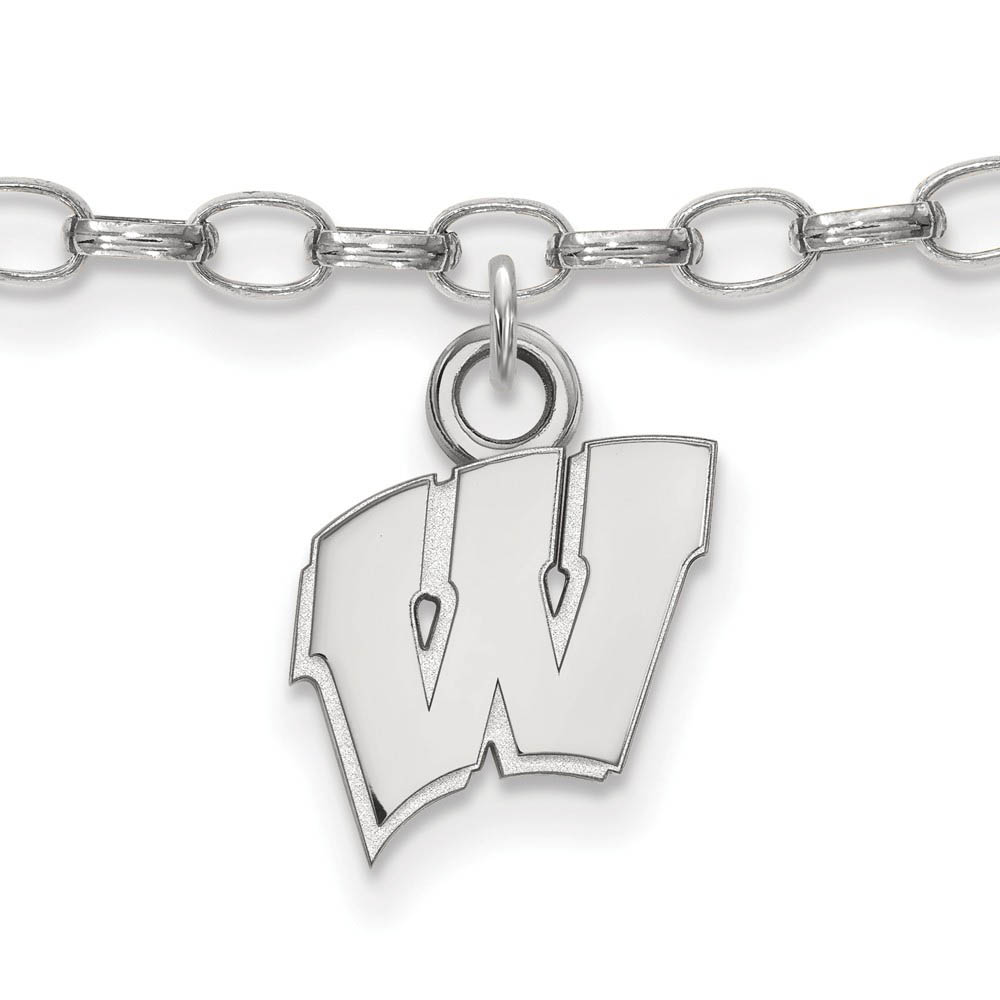 Sterling Silver University of Wisconsin Anklet