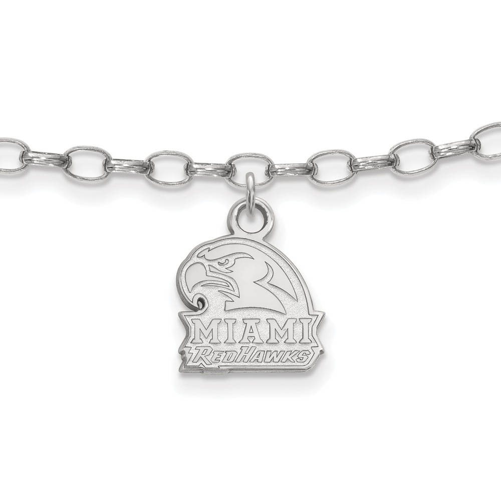 Sterling Silver Miami University Anklet