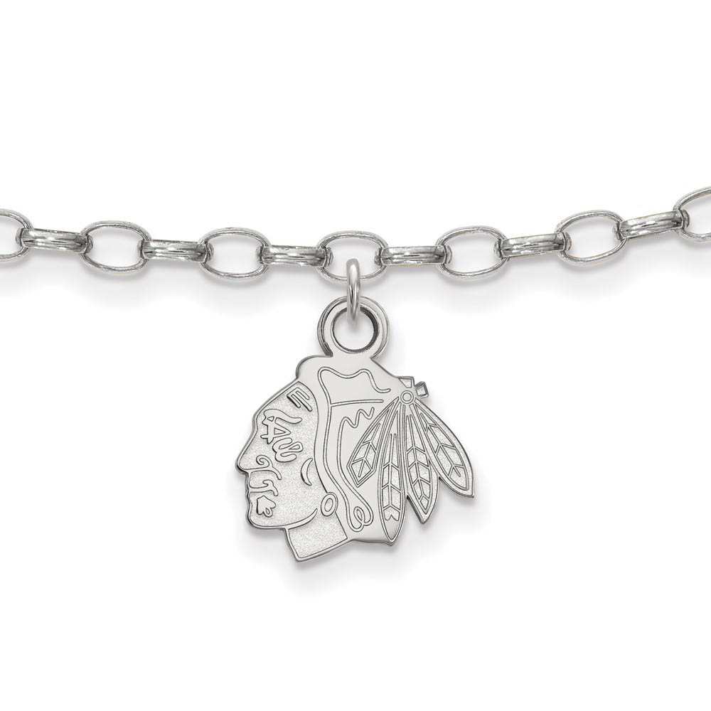 Sterling Silver NHL Chicago Blackhawks Anklet