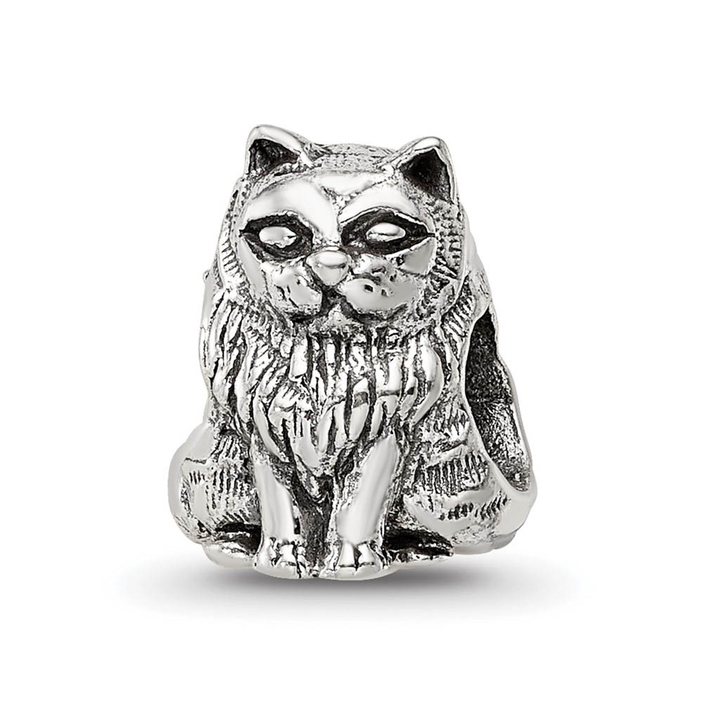 Sterling Silver Birman Cat Bead Charm