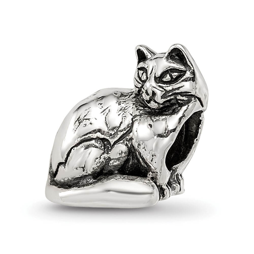 Sterling Silver Ragdoll Cat Bead Charm