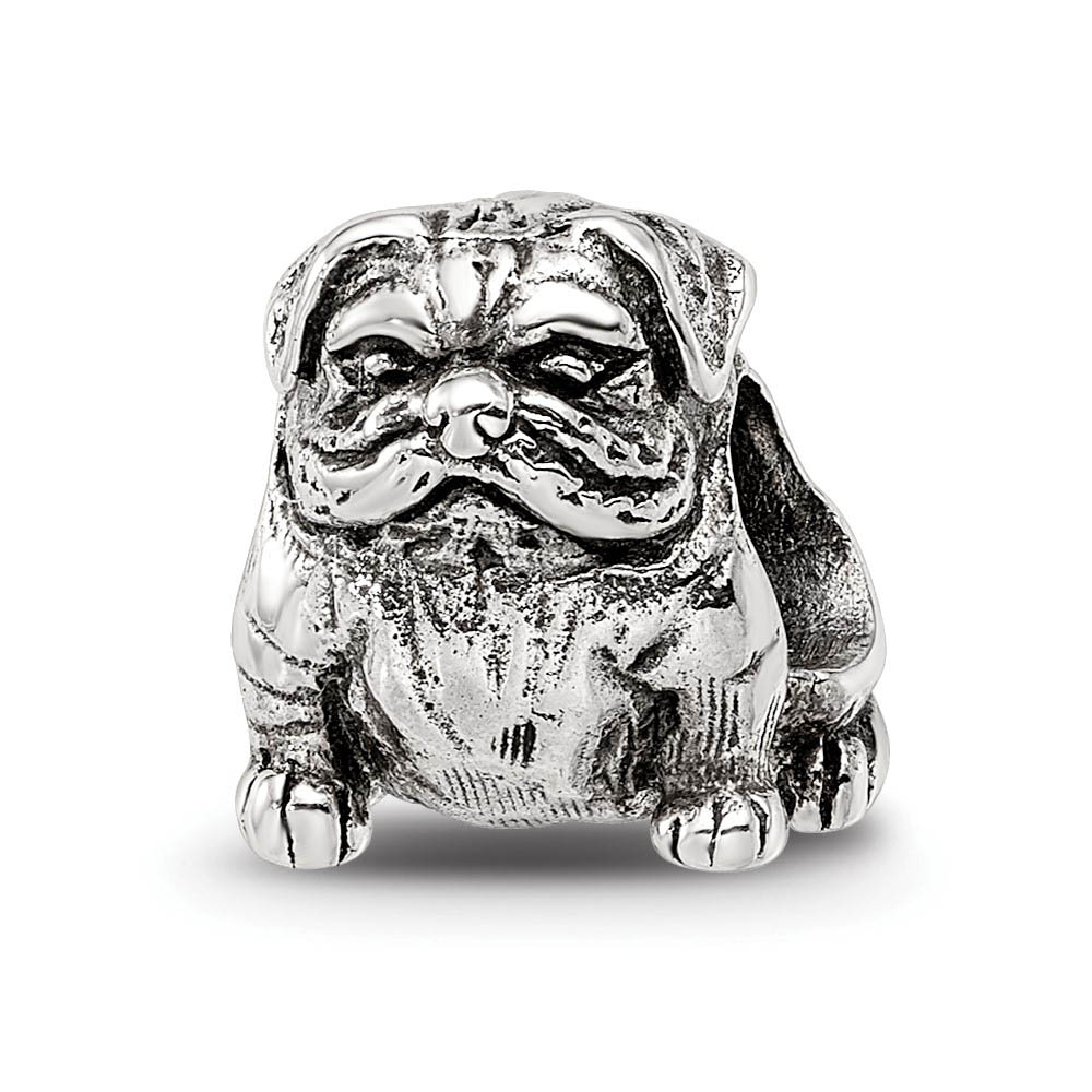 Sterling Silver Bulldog Bead Charm