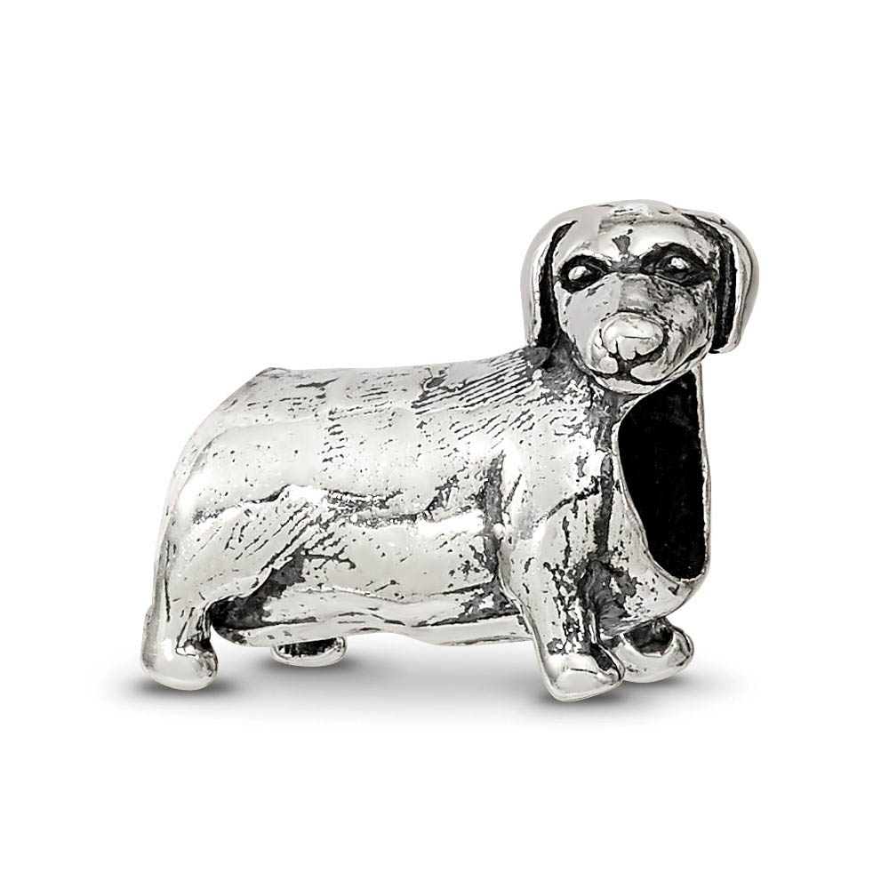 Sterling Silver Dachshund Bead Charm