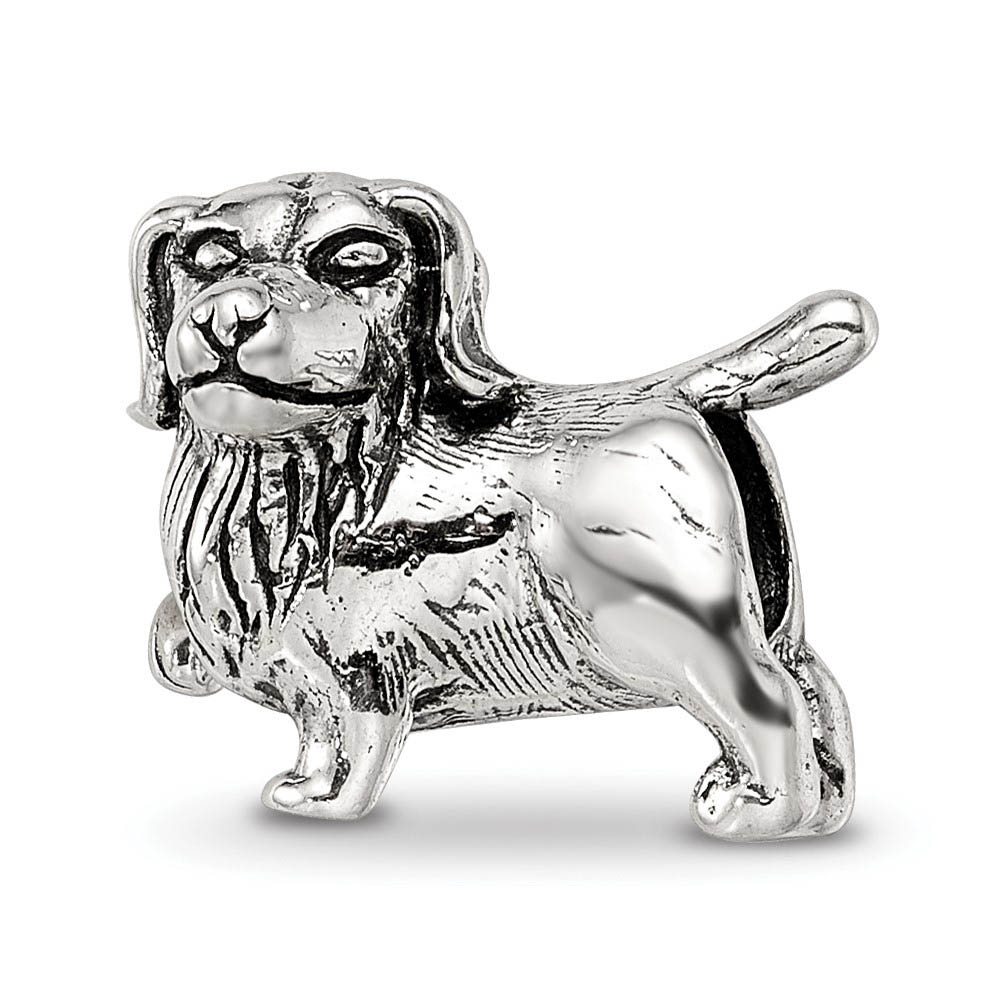 Sterling Silver Golden Retriever Bead Charm