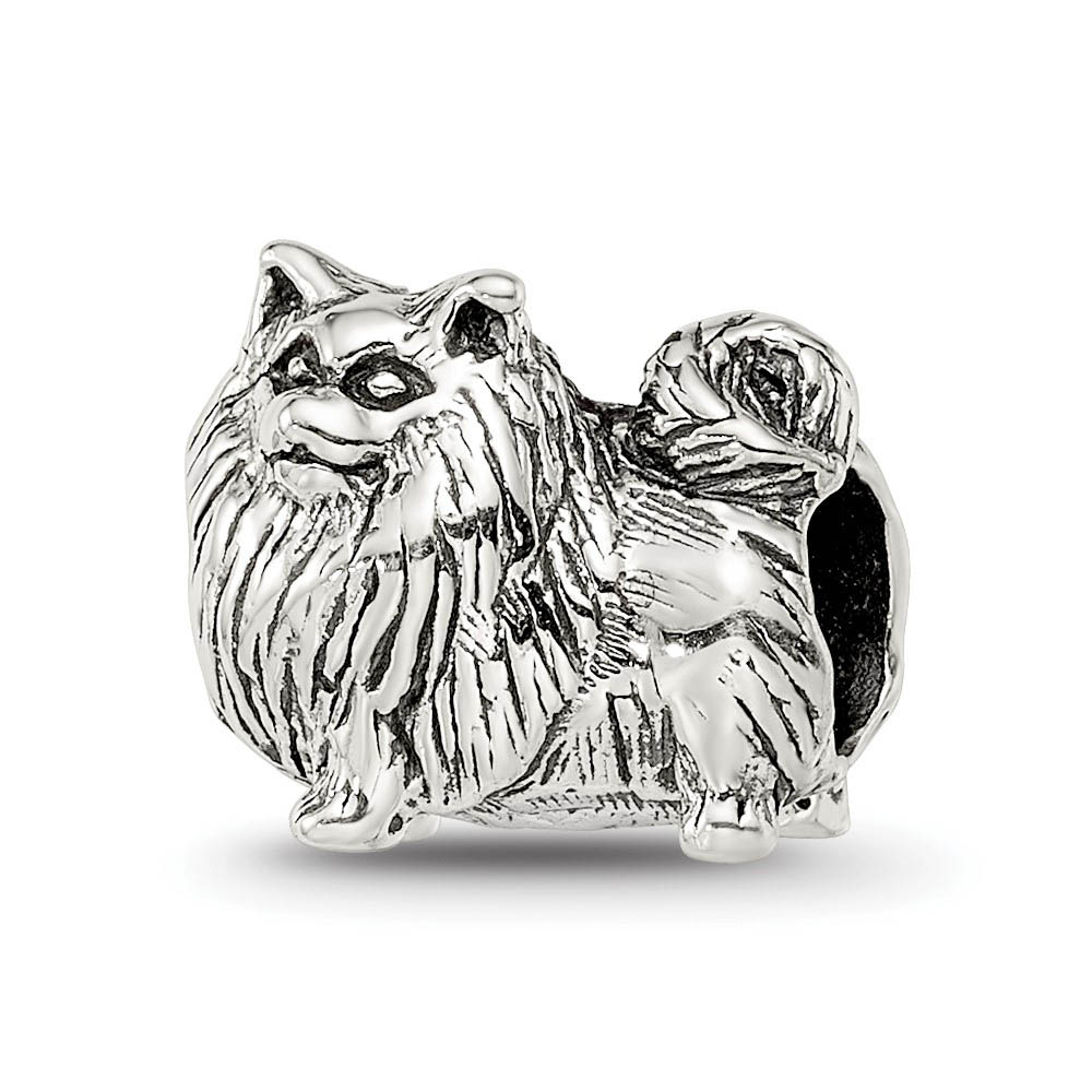 Sterling Silver Pomeranian Bead Charm