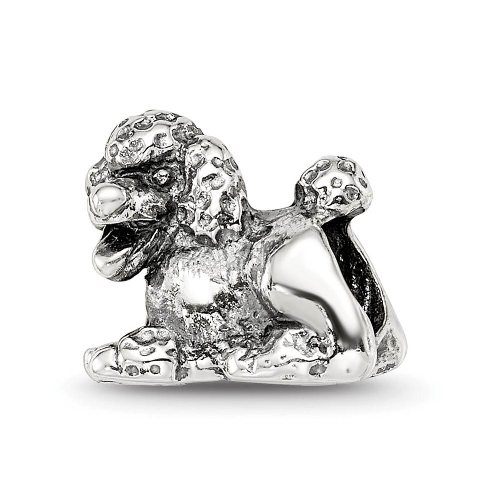 Sterling Silver Poodle Bead Charm